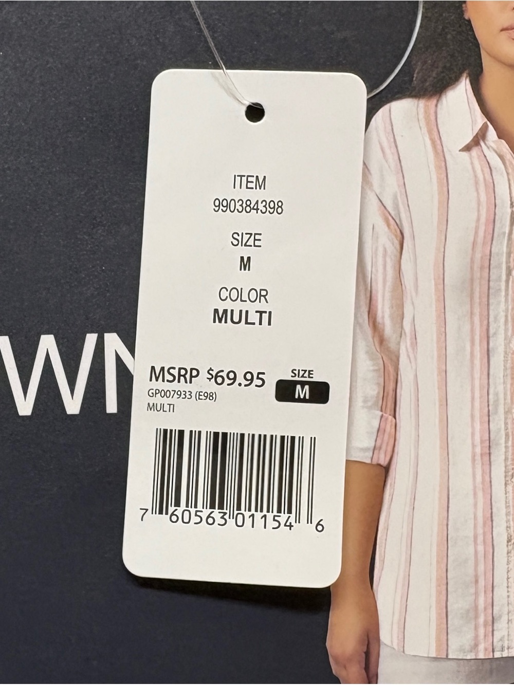 Gap Women's Linen Button-Down Top Multi Color Size Medium NWT - Picture 12 of 12